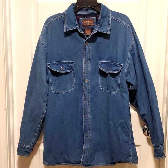 Levi's Strauss & Co Men's Fleece Lined Button Down Denim Shirt Jacket - Large